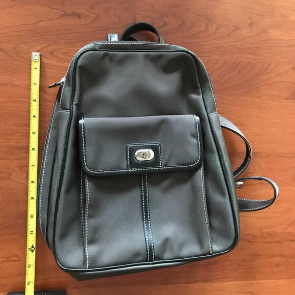 Caslon | Two-Compartment Brown Nylon Backpack - Picture 15 of 16